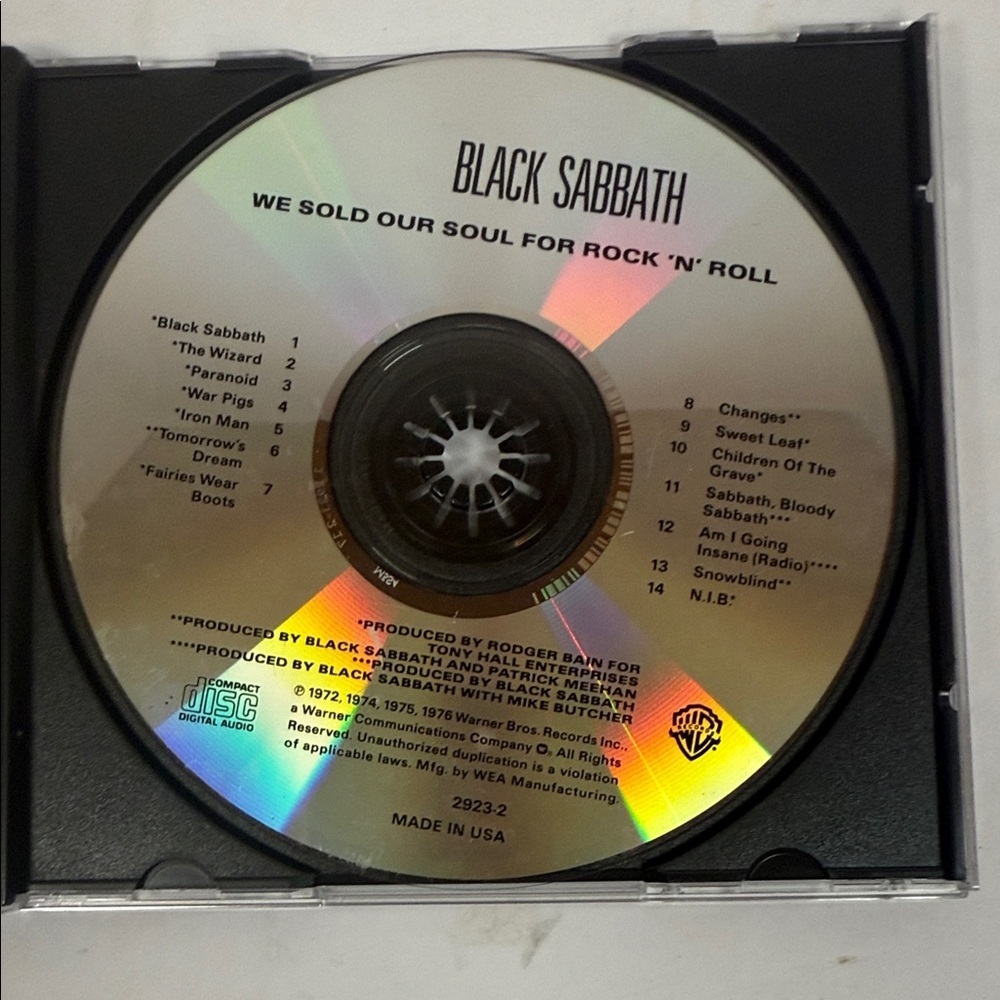 Desk only no case Black Sabbath CD - Silver